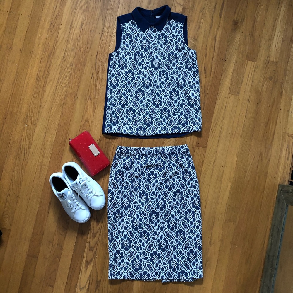 Halogen Top & Pencil Skirt